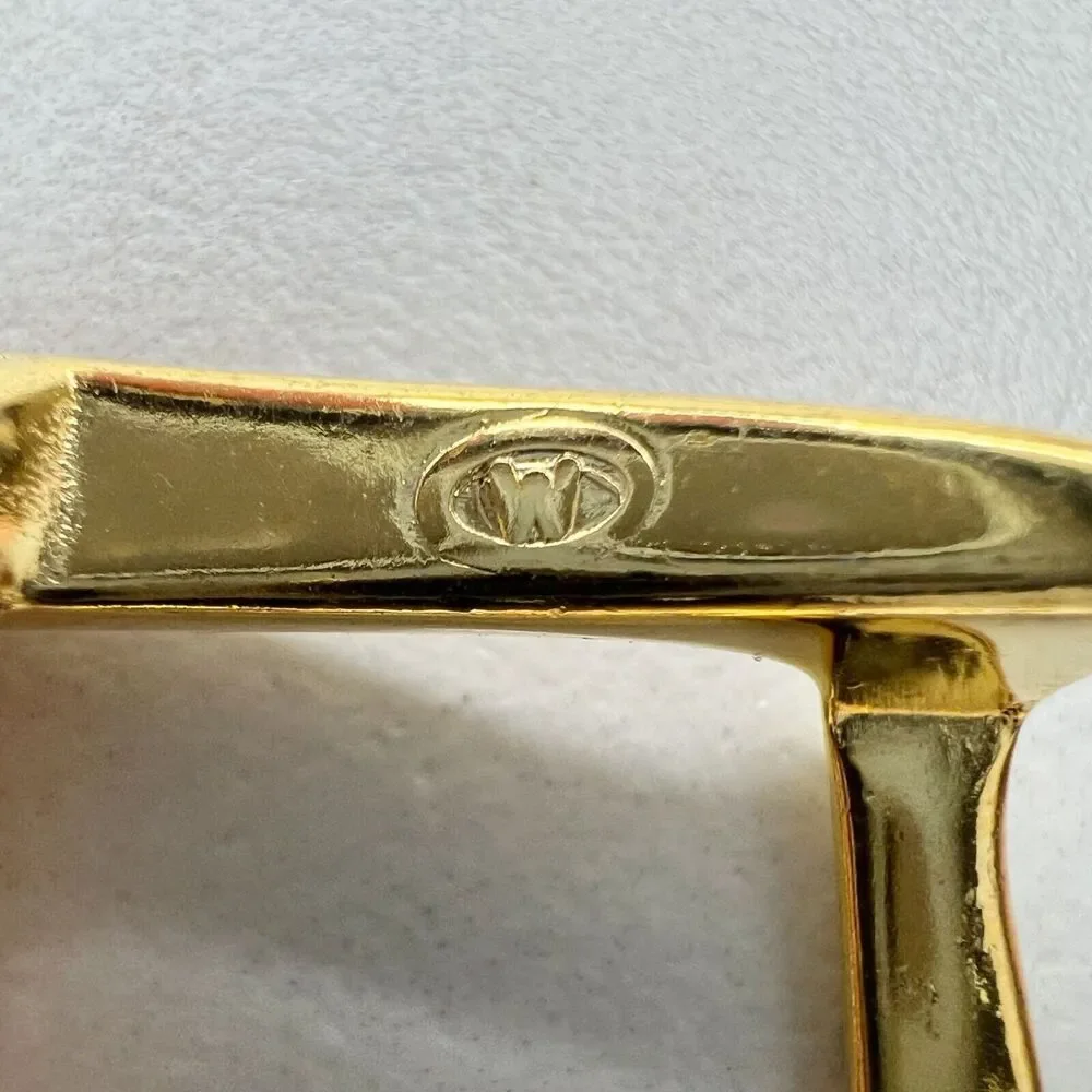 Vintage Gold Tone Simple Basic Belt Buckle for up to 1 Inch Belt